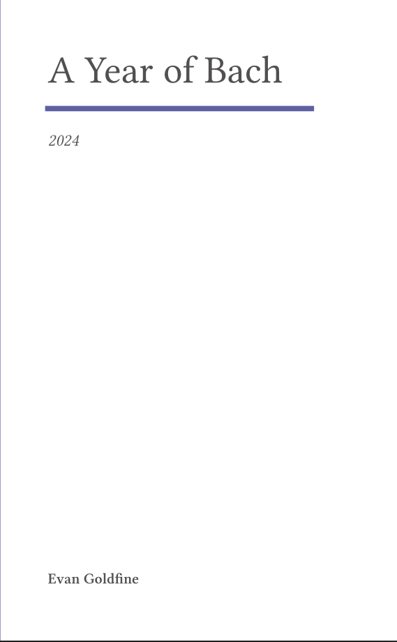 A Year of Bach Printstack book